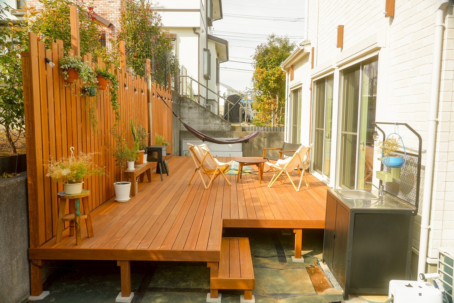 お客様撮影のウリンのウッドデッキ